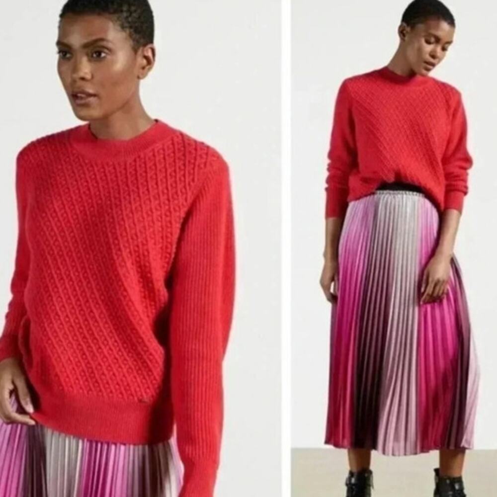 Ted Baker cable knit wool alpaca fisherman jumper sweater pullover preppy 0